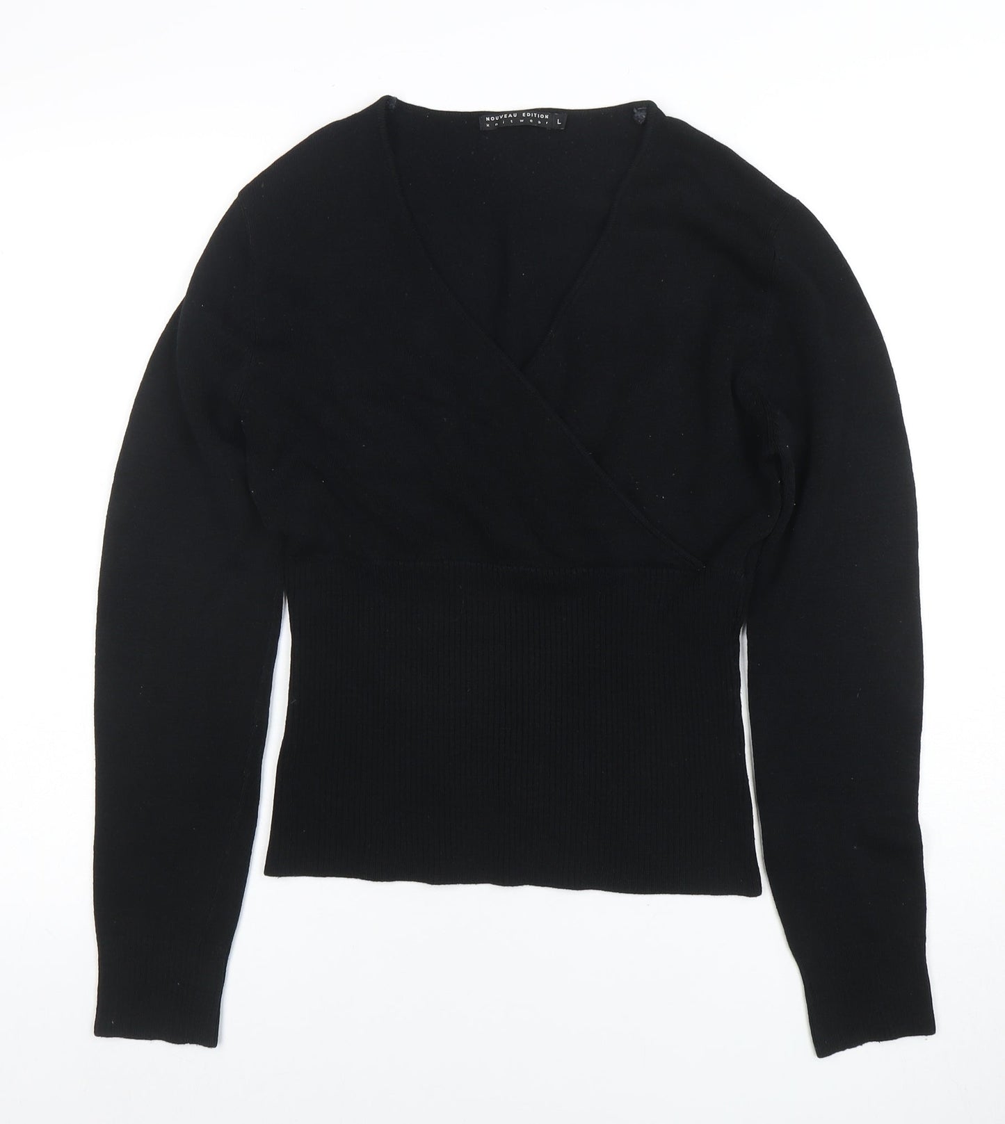 Womens UK Size L Nouveau Edition Black Pullover Jumper