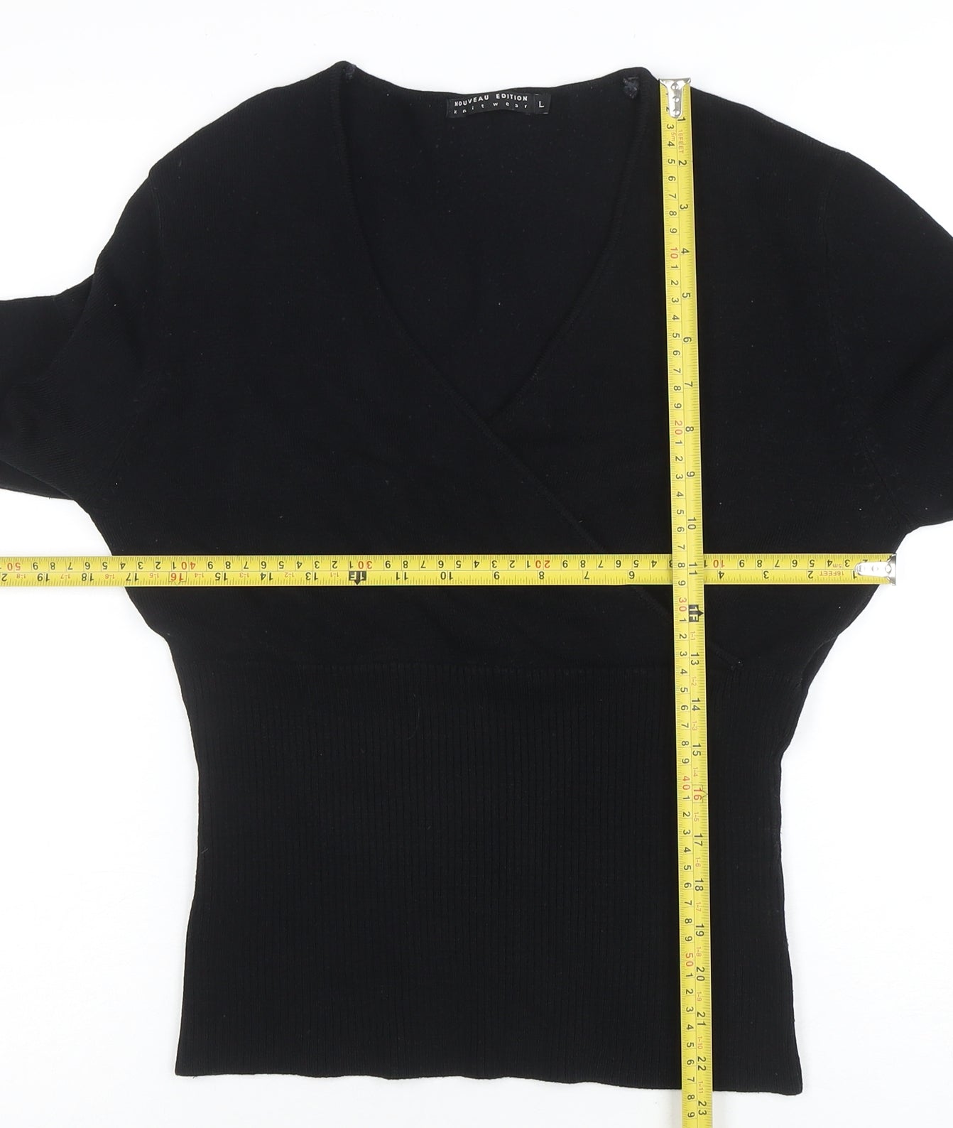 Womens UK Size L Nouveau Edition Black Pullover Jumper