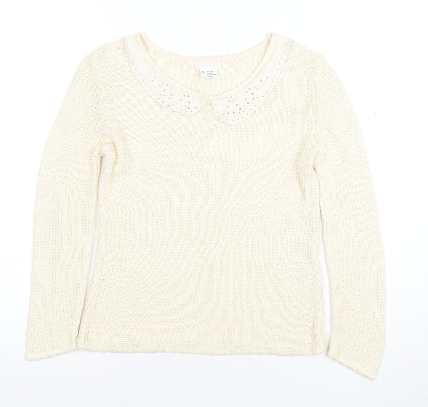 Womens UK Size S River Island Ivory Pullover Jumper