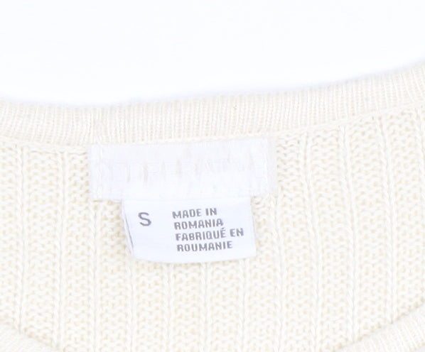 Womens UK Size S River Island Ivory Pullover Jumper