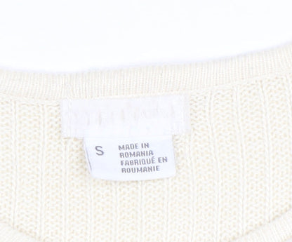 Womens UK Size S River Island Ivory Pullover Jumper