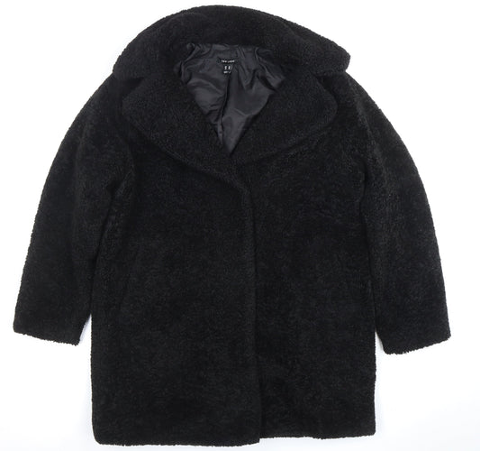 Womens UK Size 14 New Look Black Overcoat