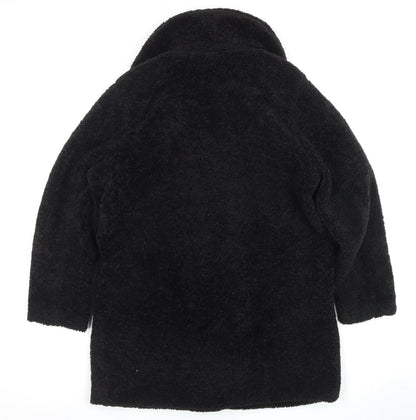 Womens UK Size 14 New Look Black Overcoat