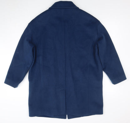 Womens UK Size 14 Marks and Spencer Blue Overcoat