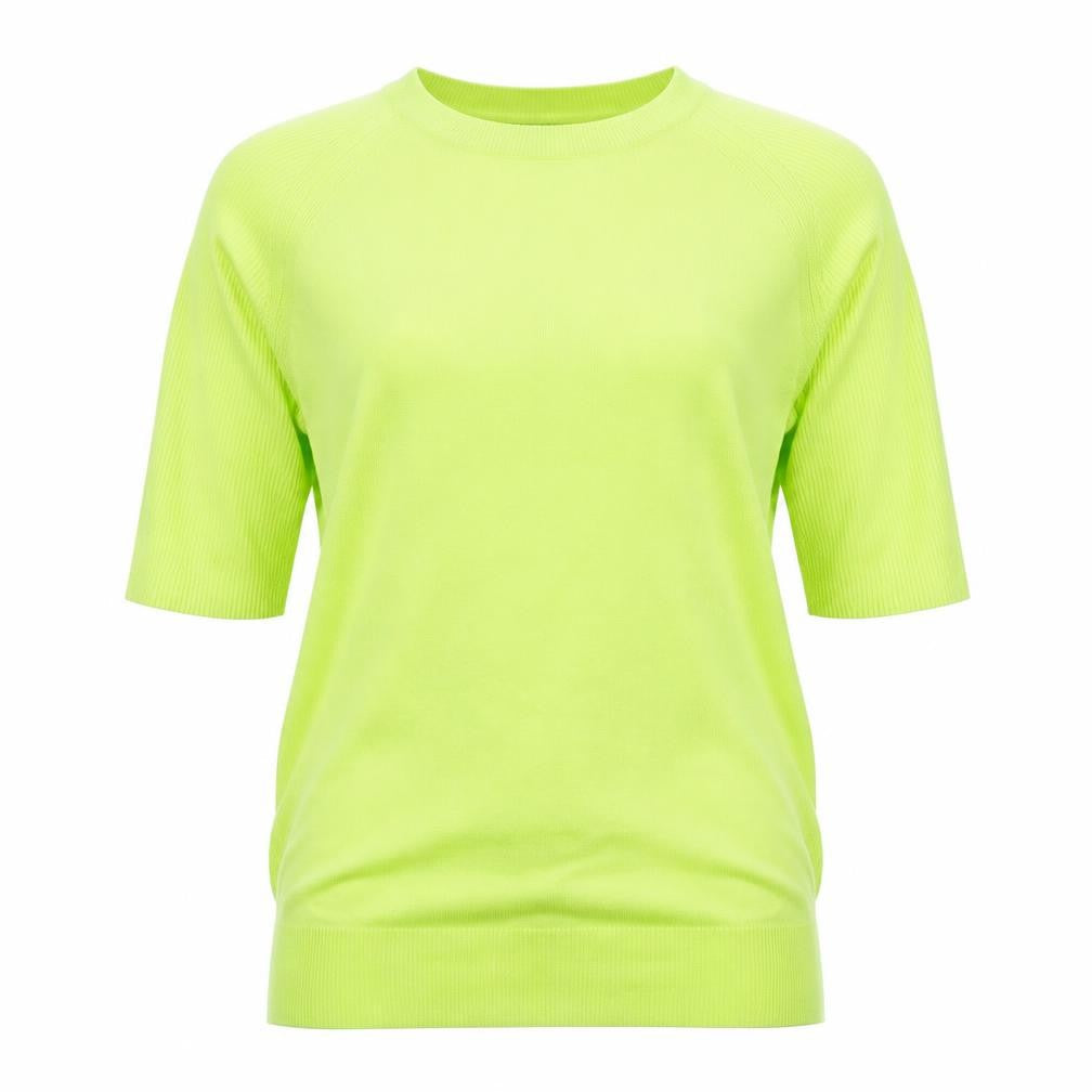 Womens UK Size S Marks and Spencer Green Basic T-Shirt