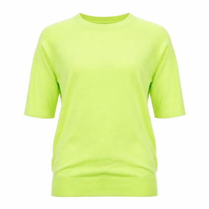 Womens UK Size S Marks and Spencer Green Basic T-Shirt