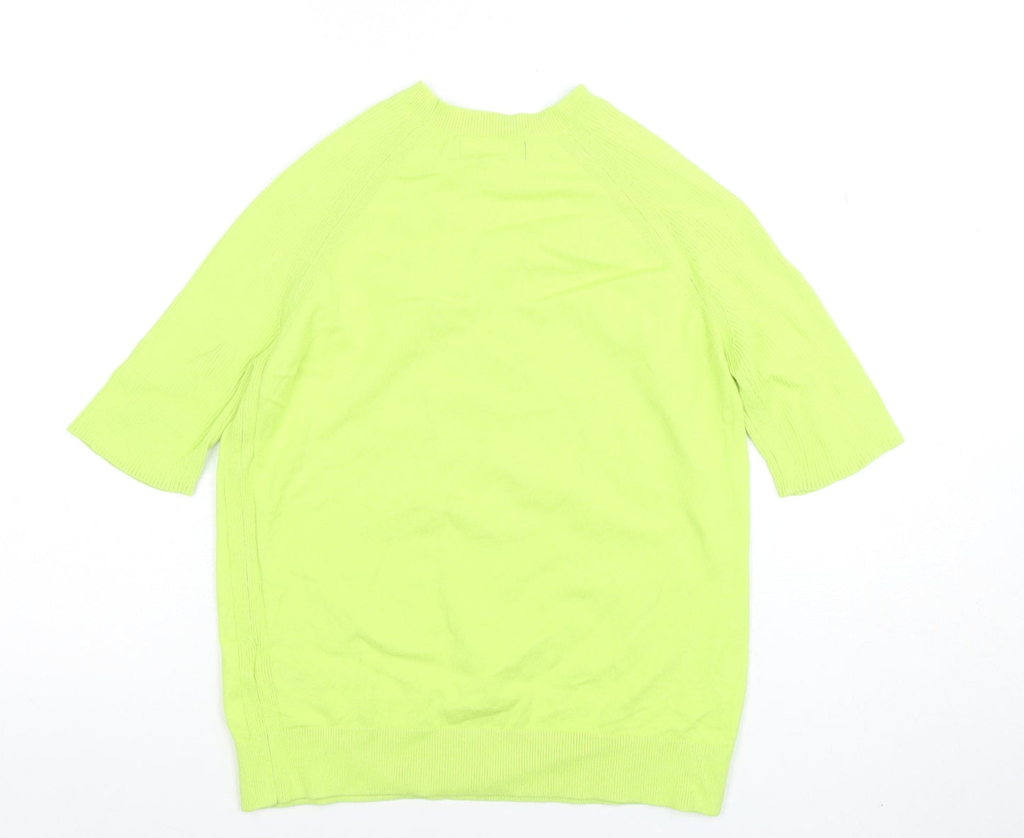 Womens UK Size S Marks and Spencer Green Basic T-Shirt