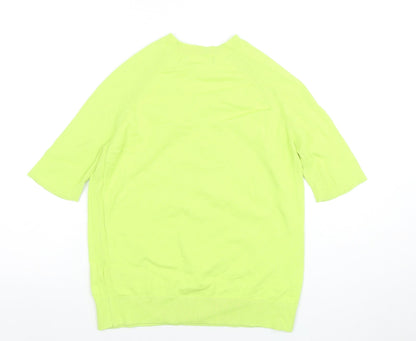 Womens UK Size S Marks and Spencer Green Basic T-Shirt