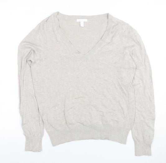 Womens UK Size S H&M Beige Pullover Jumper