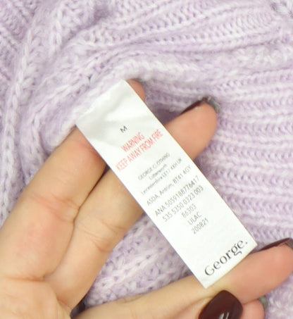Womens UK Size M George Purple Pullover Jumper