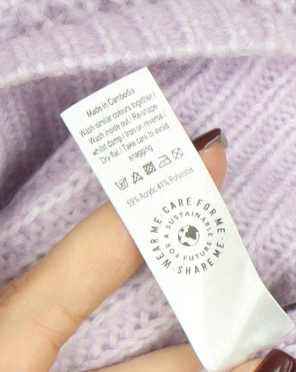 Womens UK Size M George Purple Pullover Jumper