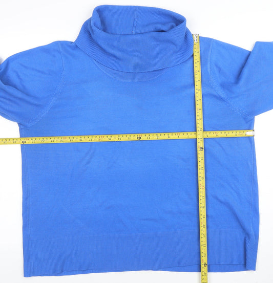 Womens UK Size L EWM Blue Pullover Jumper