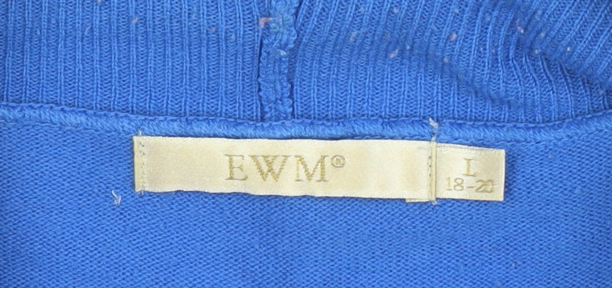 Womens UK Size L EWM Blue Pullover Jumper