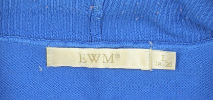 Womens UK Size L EWM Blue Pullover Jumper