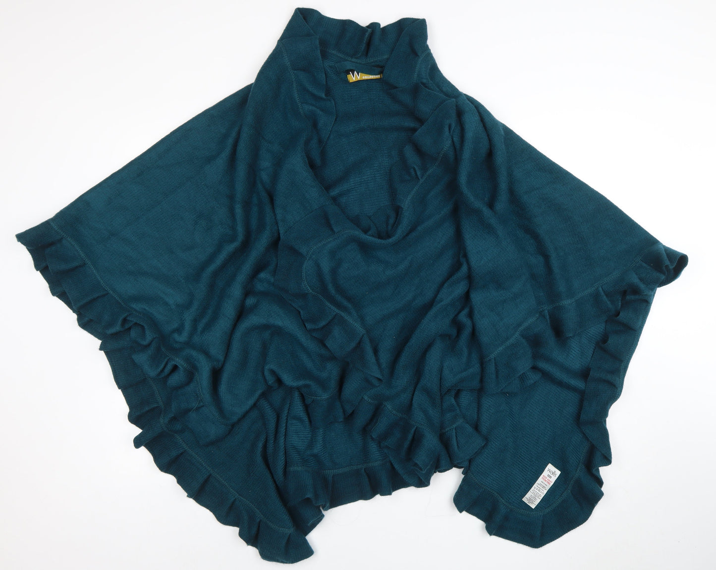 Womens UK Size One Size Wallis Green Cape Jumper