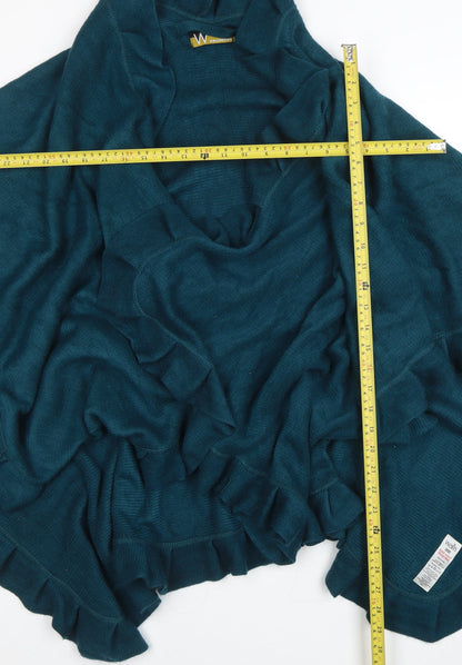 Womens UK Size One Size Wallis Green Cape Jumper