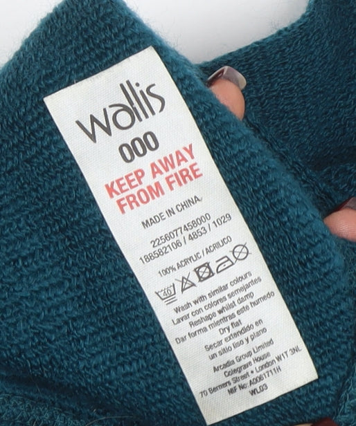 Womens UK Size One Size Wallis Green Cape Jumper