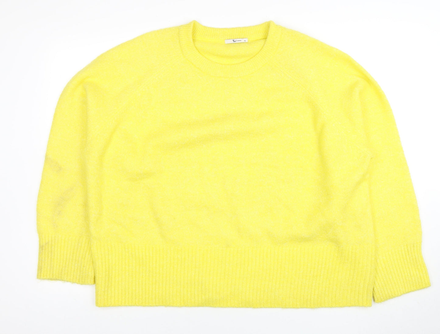 Womens UK Size 18 TU Yellow Pullover Jumper