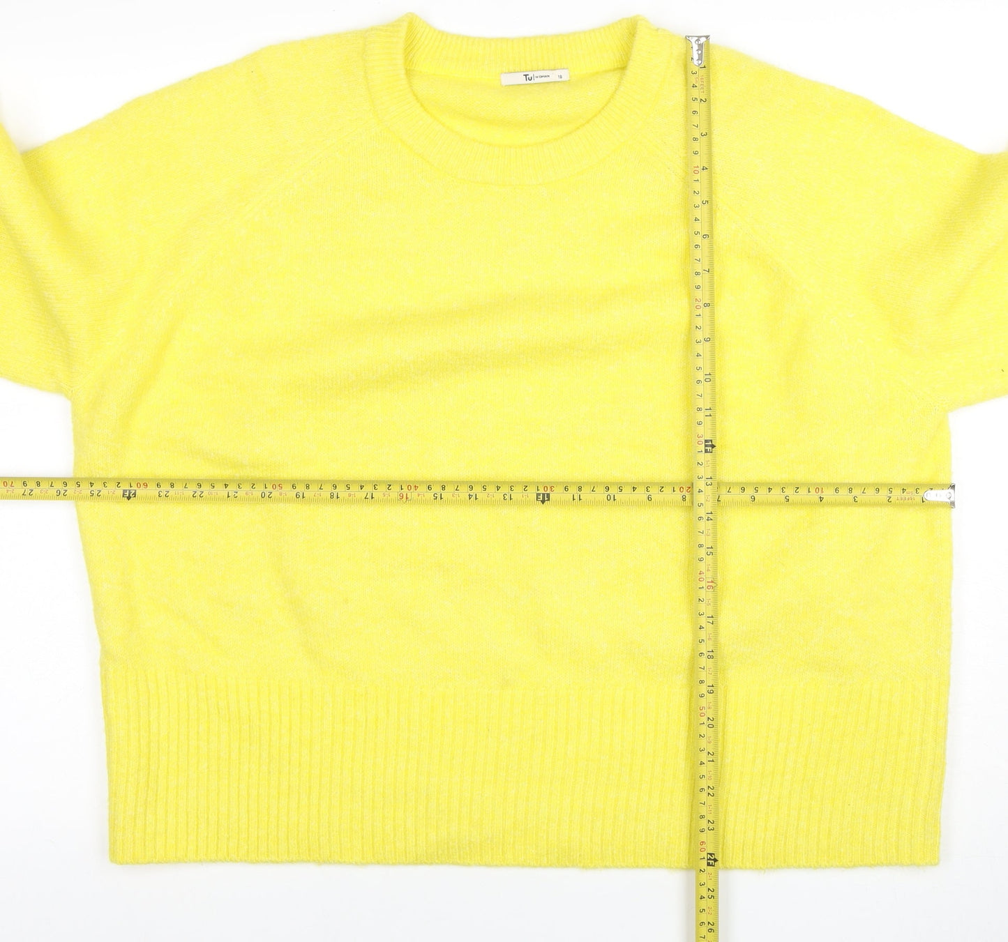 Womens UK Size 18 TU Yellow Pullover Jumper