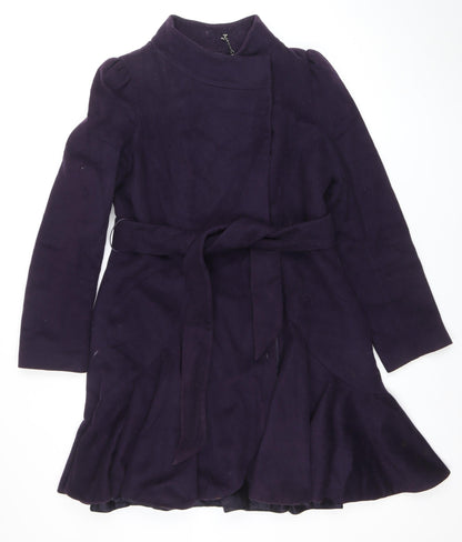 Womens UK Size 14 Coast Purple Overcoat