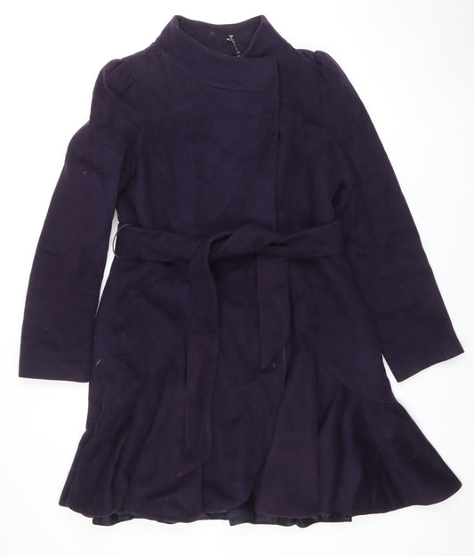 Womens UK Size 14 Coast Purple Overcoat