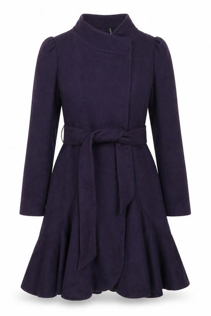 Womens UK Size 14 Coast Purple Overcoat