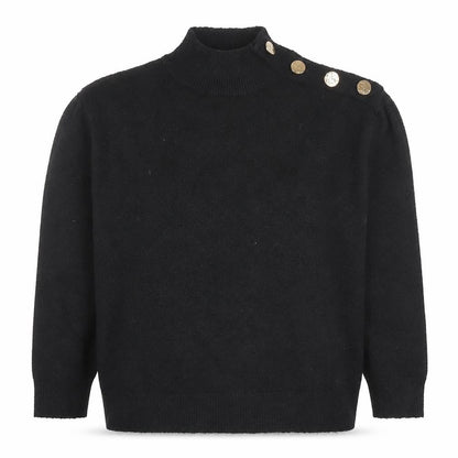 Womens UK Size S Bluoltre Black Pullover Jumper