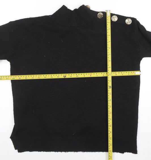 Womens UK Size S Bluoltre Black Pullover Jumper