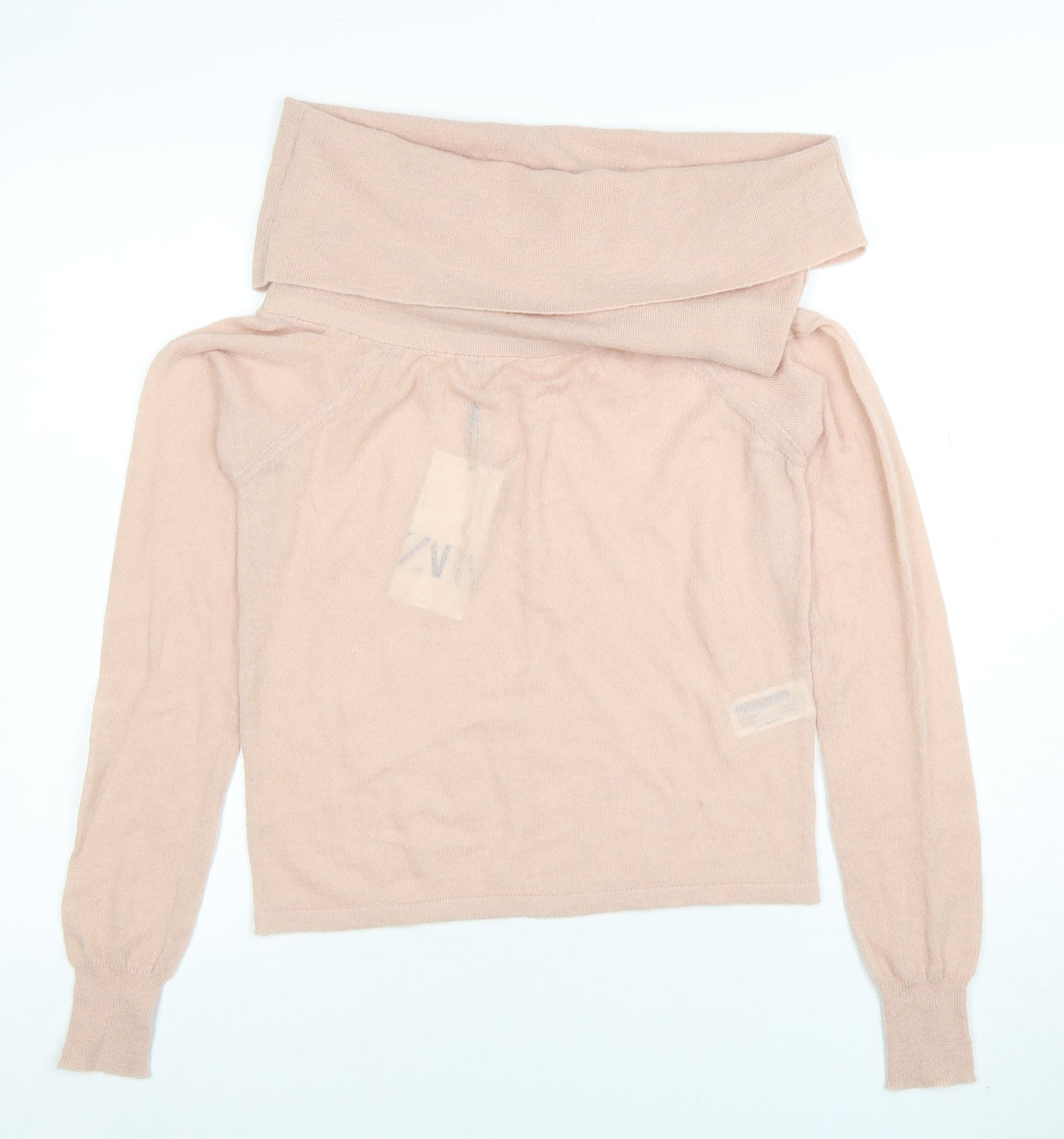 Womens UK Size L Zara Beige Pullover Jumper