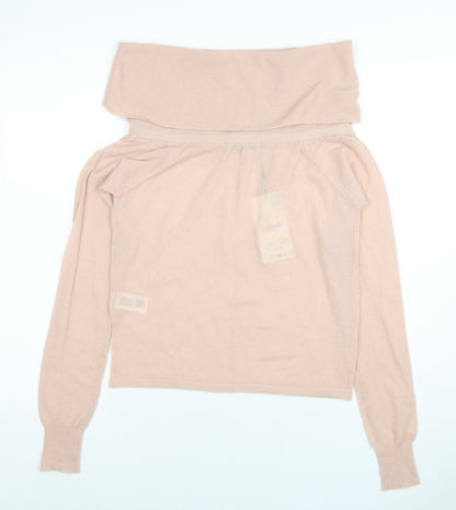 Womens UK Size L Zara Beige Pullover Jumper
