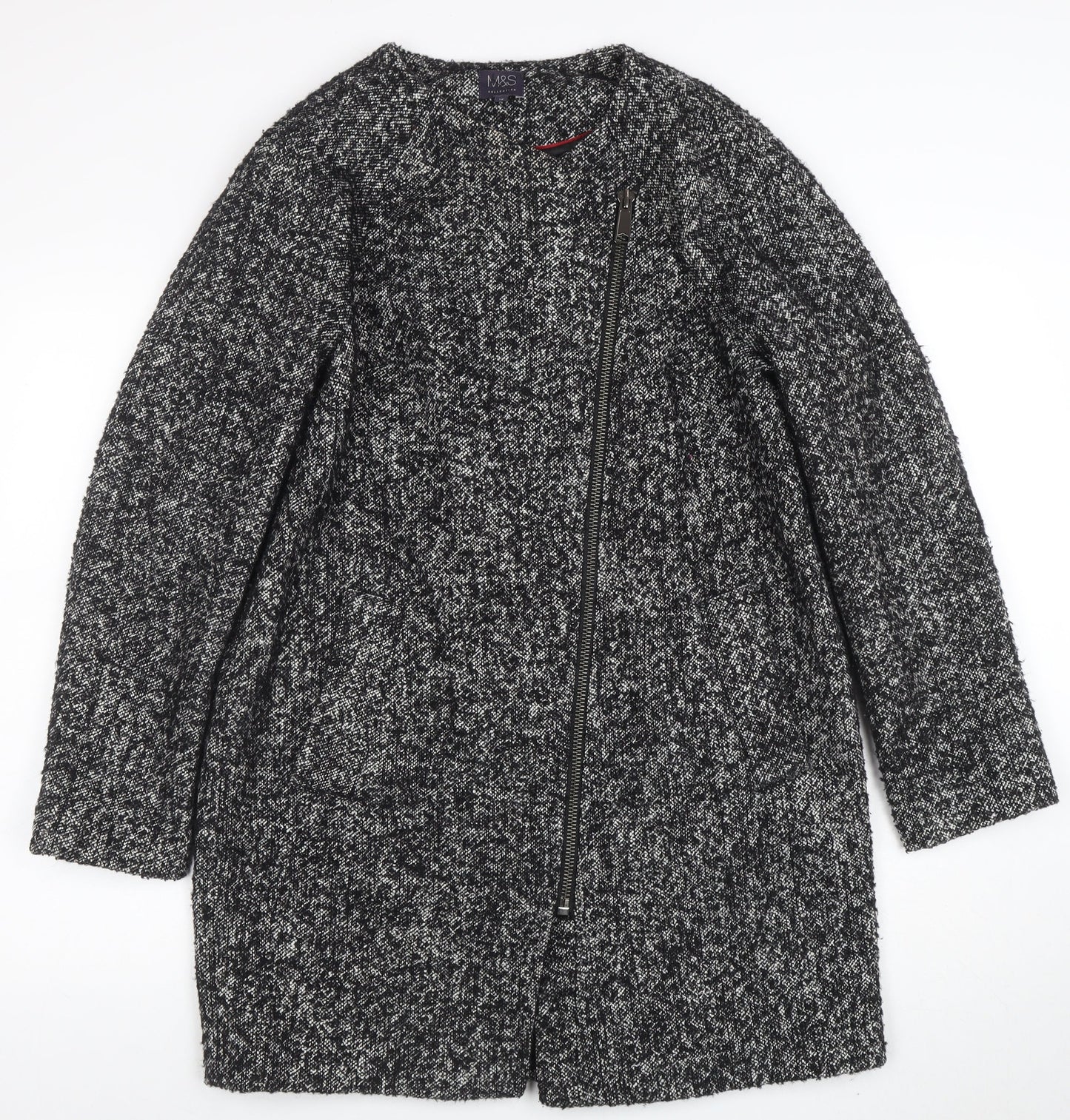 Womens UK Size 12 Marks and Spencer Grey Overcoat