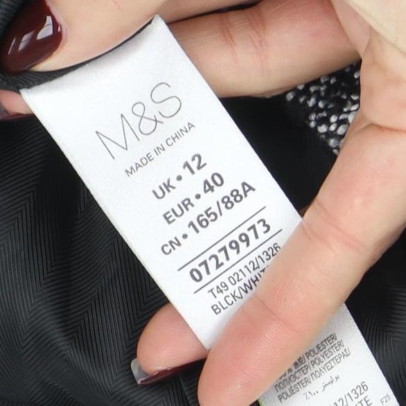 Womens UK Size 12 Marks and Spencer Grey Overcoat
