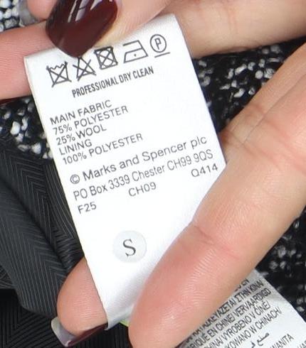 Womens UK Size 12 Marks and Spencer Grey Overcoat