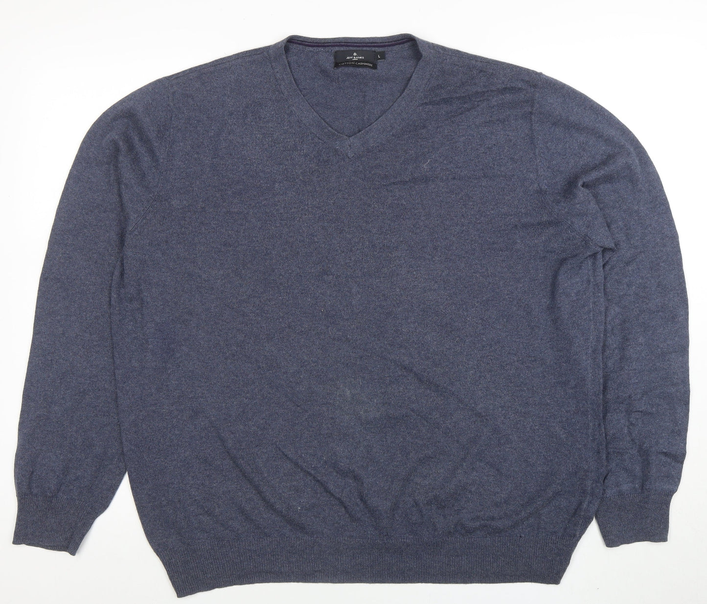 Mens UK Size L Jeff Banks Blue Pullover Jumper