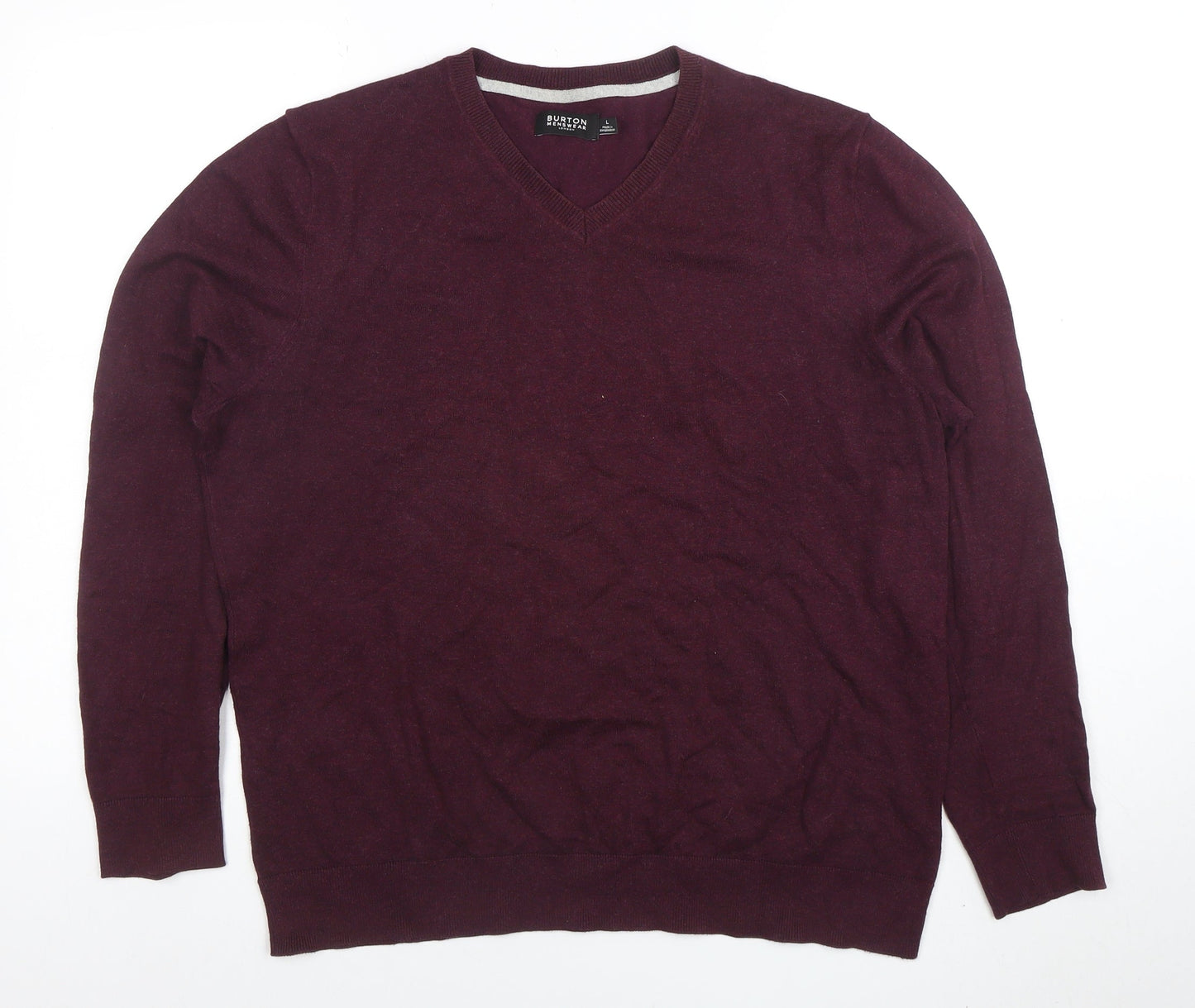 Mens UK Size L Burton Menswear London Purple Pullover Jumper