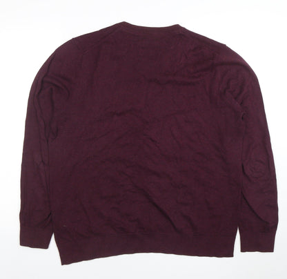 Mens UK Size L Burton Menswear London Purple Pullover Jumper