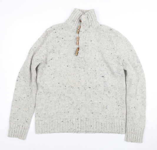 Banana Republic Men's Grey Wool Alpaca High Neck Pullover Jumper M