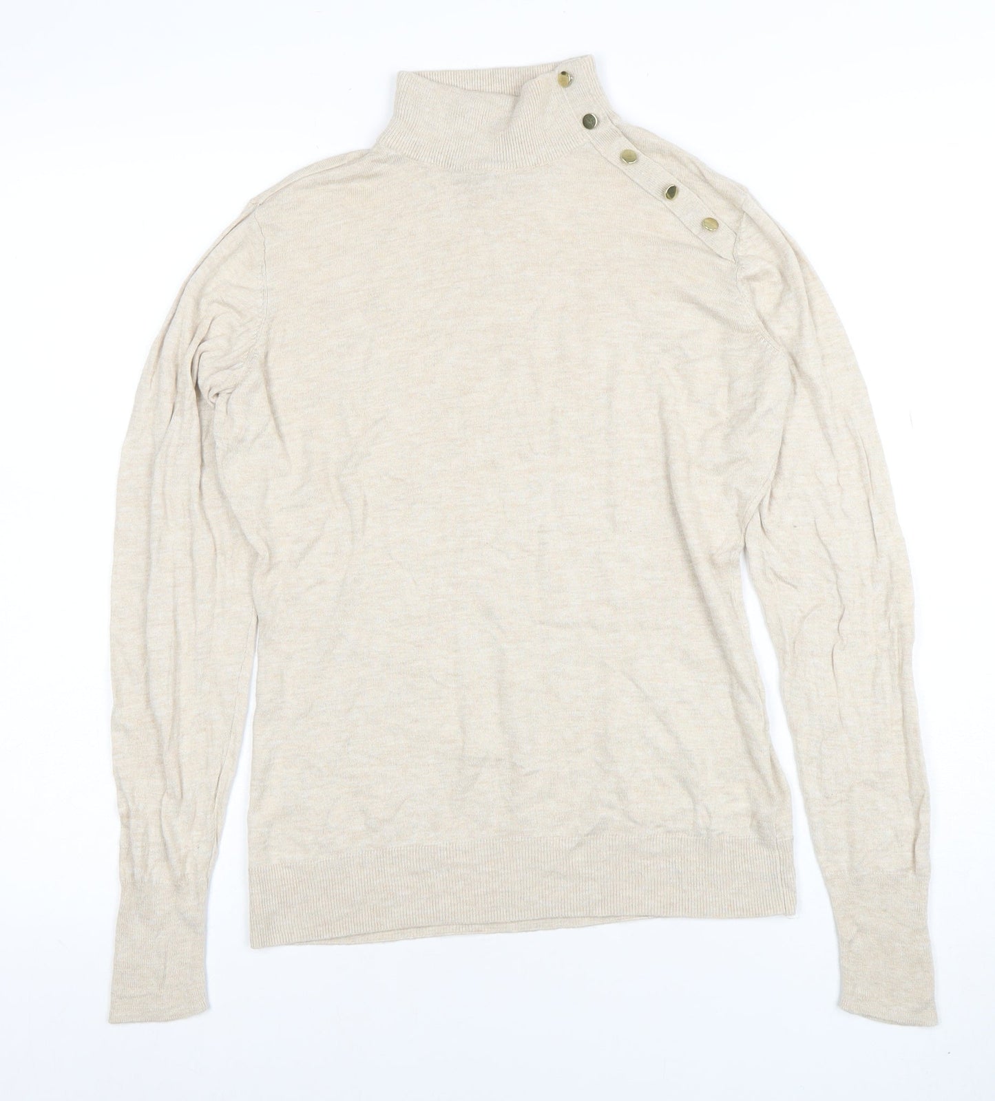 Womens UK Size M H&M Beige Pullover Jumper