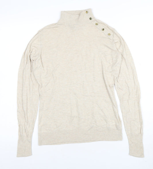 Womens UK Size M H&M Beige Pullover Jumper