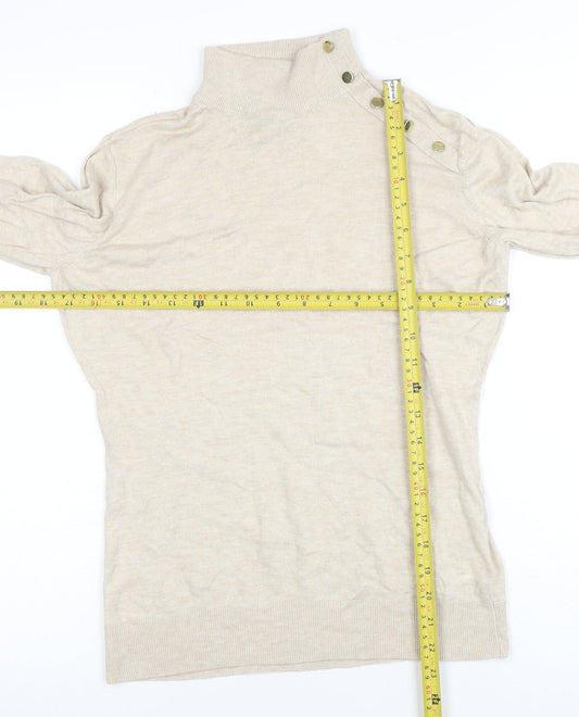 Womens UK Size M H&M Beige Pullover Jumper