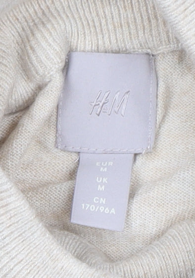 Womens UK Size M H&M Beige Pullover Jumper
