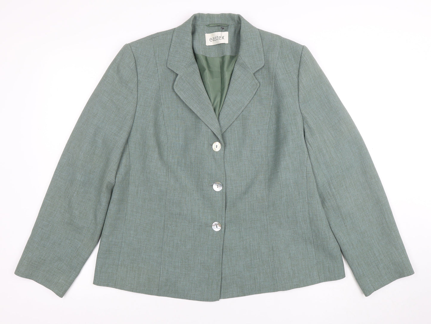 Womens UK Size 16 Eastex Regular Green Blazer