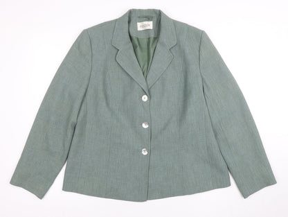 Womens UK Size 16 Eastex Regular Green Blazer