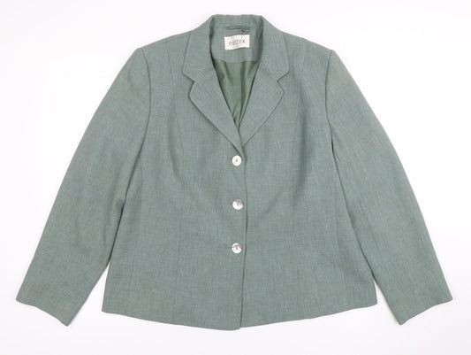 Womens UK Size 16 Eastex Regular Green Blazer