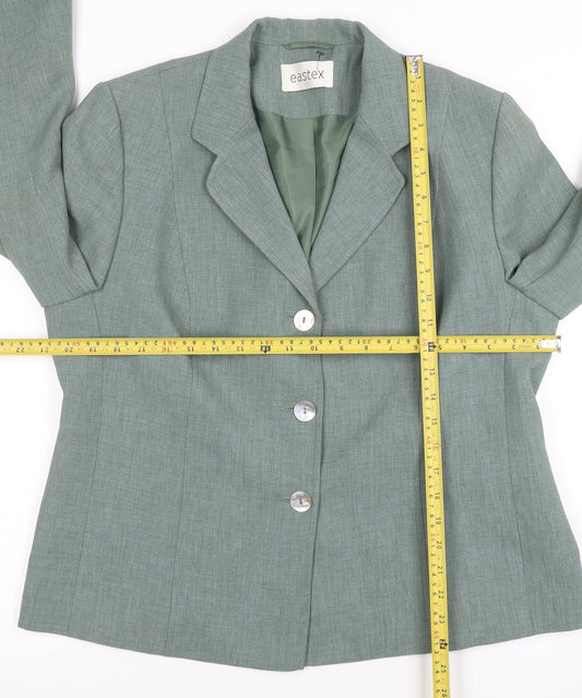 Womens UK Size 16 Eastex Regular Green Blazer