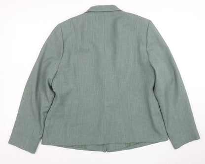 Womens UK Size 16 Eastex Regular Green Blazer