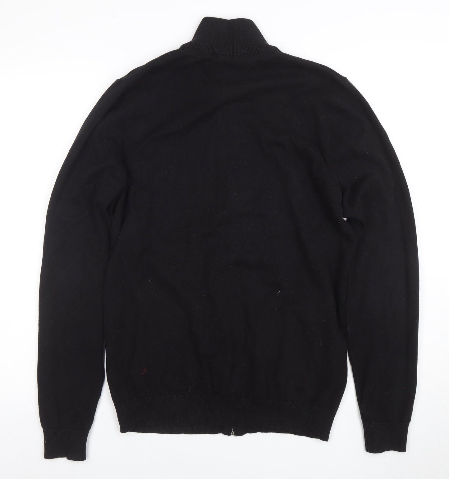 Mens UK Size M Broken Standard Black Full Zip Jumper