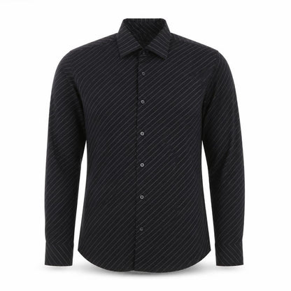 Burton Men's Black Striped Long Sleeve Button-Up Shirt Size S