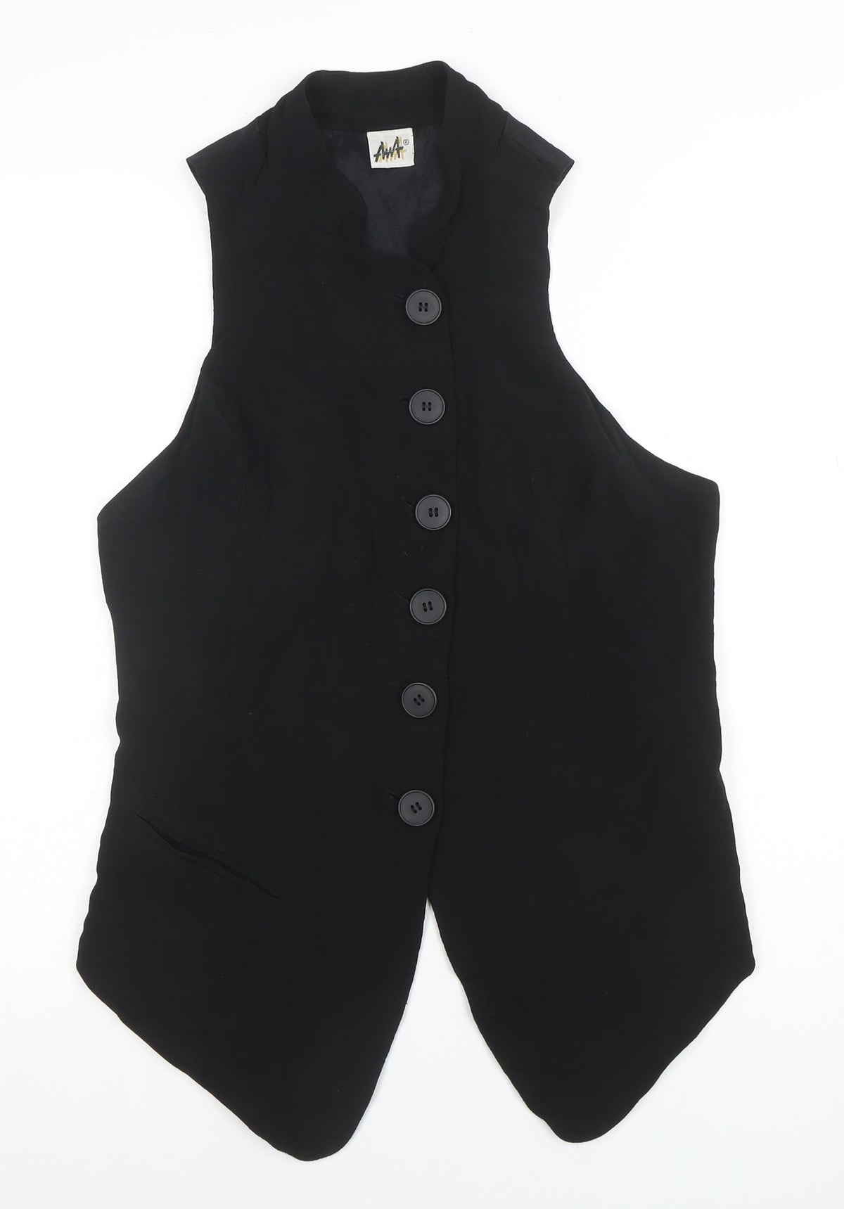 Womens UK Size S AwA Black Tunic Blouse