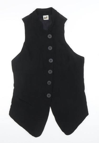Womens UK Size S AwA Black Tunic Blouse